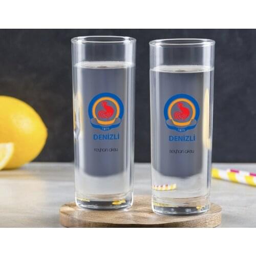 Personalized Colorful Printed Denizli Design Tourist Dual Vodka Bardağı-1