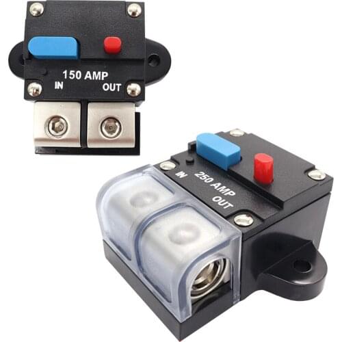 150A - 300A Circuit Breaker Fuse Reset Car Truck Audio Circuit Breaker Fuse Holder Recoverable Circuit Breaker Fuse Holder Auto