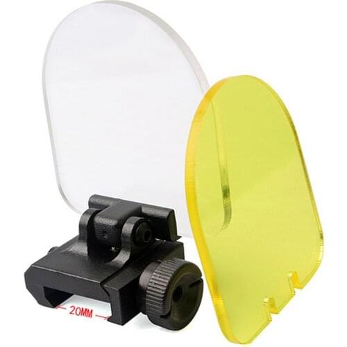 Riflescope Transparent Bulletproof Lens Protector Red Green Dot Sight Lens Cover Foldable Rifle Airsoft Scope Shield Rail Mount