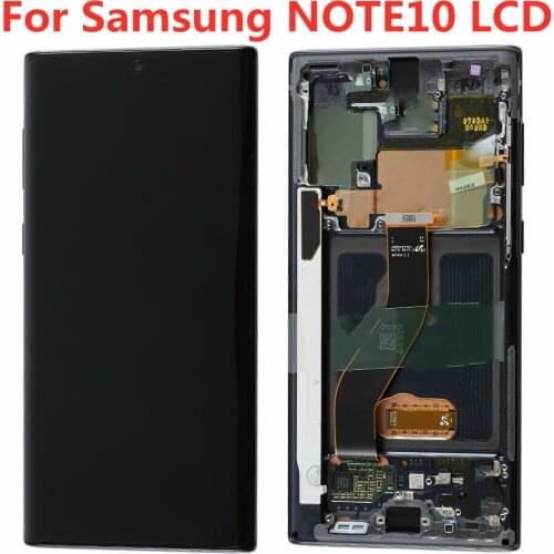 For Samsung note10 n970 note 10 lcd touch display screen assembly Original Super AMOLED display touch screen With frame