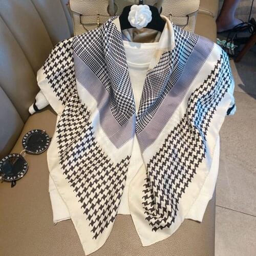 Silk Twill 14 Mum Heavy Silk Scarf Western Fashion Natural Silk Printed Twill Large Square Scarf Gift Scarf