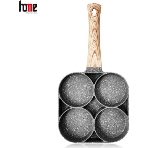 Frying Pan Omelet Non Stick Pancake Maker Four-hole Egg Pancake Steak Pan Breakfast Maker Cookware Kitchen Accessories Gargets