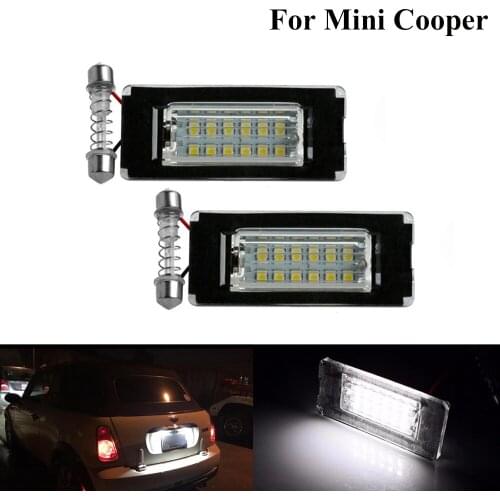 2 pcs LED Car Number License Plate Light Signal Lamp Tail Lighting Car Accessorie For BMW MINI Cooper R56 R57 R58 R59