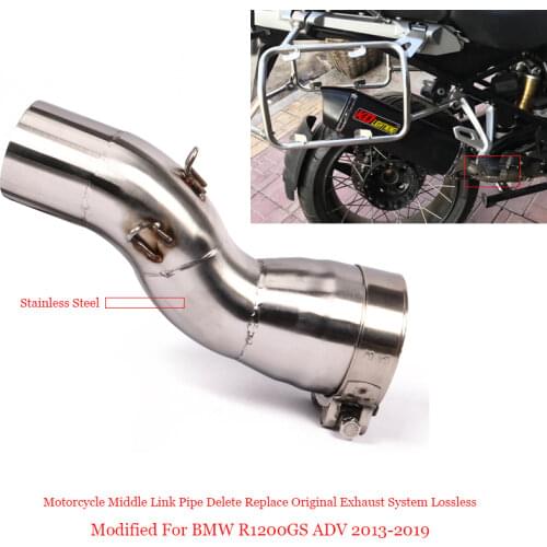 2013 2014 2015 2016-2019 Silp on for BMW R1200GS/ADV Motorcycle Middle pipe Exhaust Pipe Non-Destructive Mounted Muffler System