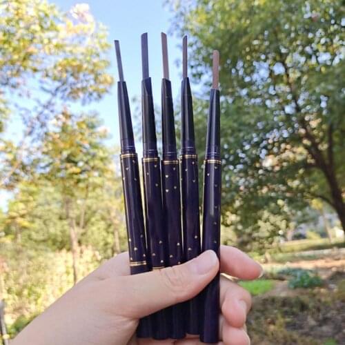 0.33g Eyebrow Pen Eyebrow Pencil Remove Easily Double Head Synthetic Eye Brow Pen with Brush Brown Black for Beauty