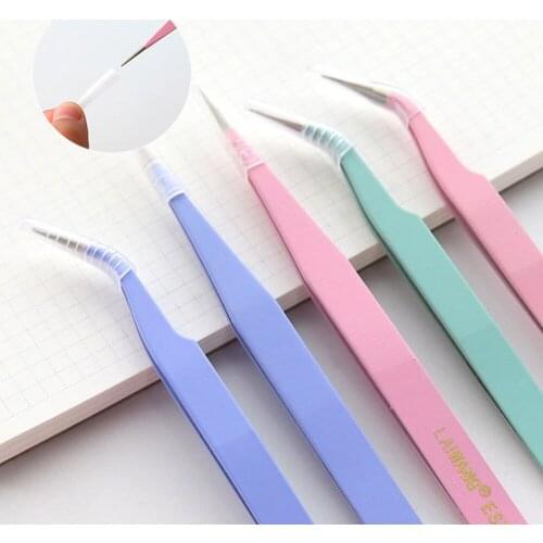 1pcs Cute Macaron Color Tweezers Stainless Steel Tape Sticker Tool Accessorise Journal Notebook Practical Portable Tweezers