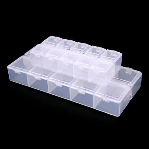JETTING 1PC Portable Transparent 10 Slots Weekly Pill Medicine Box Case Organizer Holder Travel Pill Case Refillable Bottle