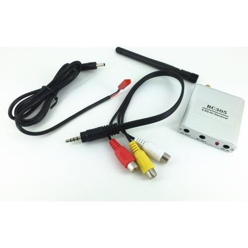 5.8G Wireless FPV RX AV Camera Receiver 5.8GHZ 8CH Video Receiver RC305 For CCTV Camera
