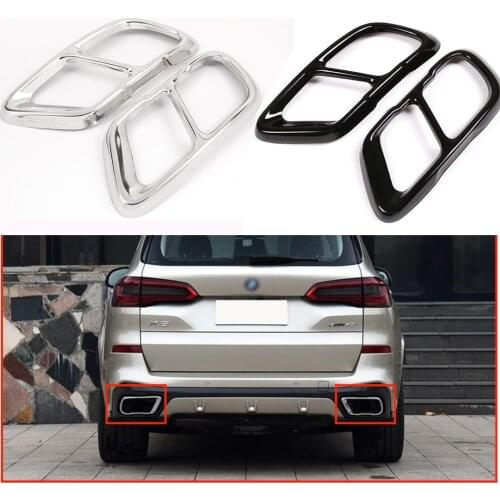 Car Stainless Steel Car Exhaust Pipe Cover Trim For BMW X5 G05 X7 G07 2019 Accessories