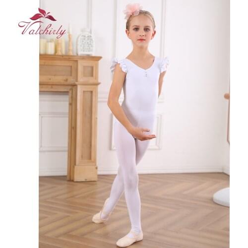 Flutter Sleeves Girls Ballet Leotard Childrens Dance Dress Kids Swimsuit for Dancing