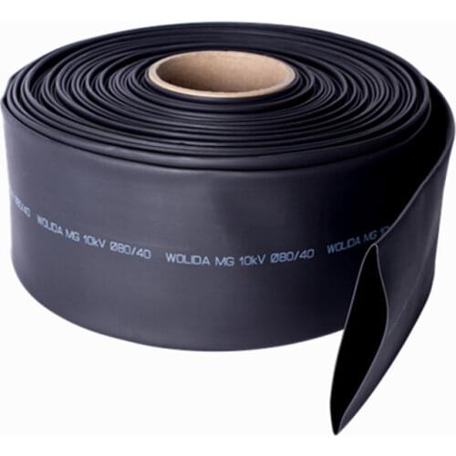 Free shipping 5meter Black Heat Shrinkable Tube Shrink Diameter 50mm