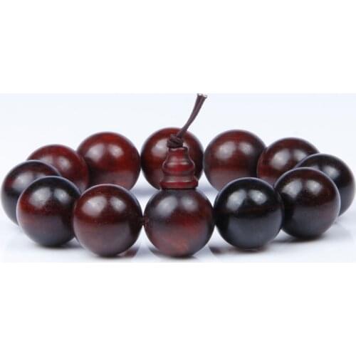 BRO660 Natural Rosewood Bracelets for Man Buddhist Mahogany Prayer Meditation Hand Malas 12mm 15mm from Laos