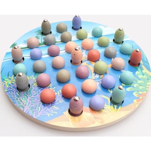 Wooden Montessori Toys Kids Early Learning Educational Toys Clip Beads Magnetic Fishing Game Teaching Aids Toy for Children Gift
