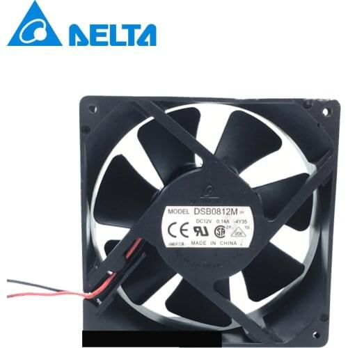 For Delta DSB0812M 12V 0.14A 80mm 8CM 8025 2 wire cooling fan 80 * 80 * 25MM