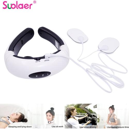 Electric Neck Massager & Pulse Back 6 Modes Power Control Far Infrared Heating Pain Relief Tool Health Care Relaxation Machine