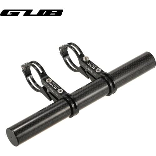 GUB Cycling Bicycle Handlebar Extender Double Mount Extensions Carbon Fiber Holder 22.2mm Bar Computer Clips Bracket 31.8mm Set