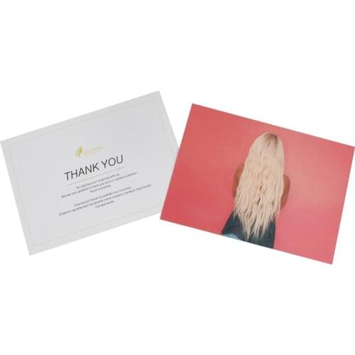 Customized company name printing thank you card tag labels private thank you card design