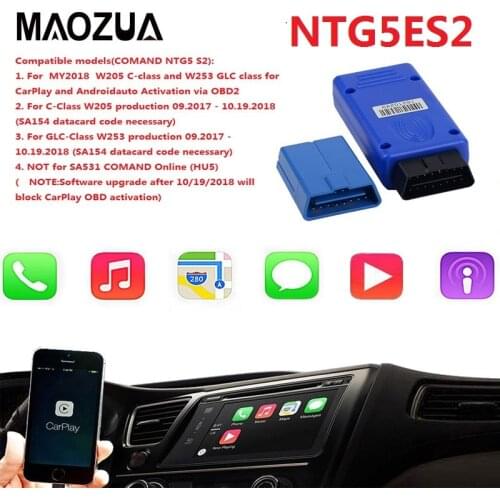 NTG5E S2 Ntg5 S2 W205 C W253 GLC NTG5 S1 for Apple CarPlay /Android Auto Activation Tool Safer Way to Use For iPhone/Android