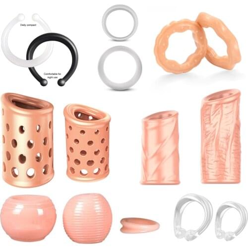 Foreskin Corrector for Men Resistance Ring Delay Ejaculation Sex Toys Cock Ring Daily/Night Male Penis Stretcher