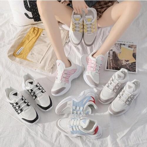 Fashion new ladies casual shoes brand designer sports shoes young students running shoes mesh white shoes women tennis shoes