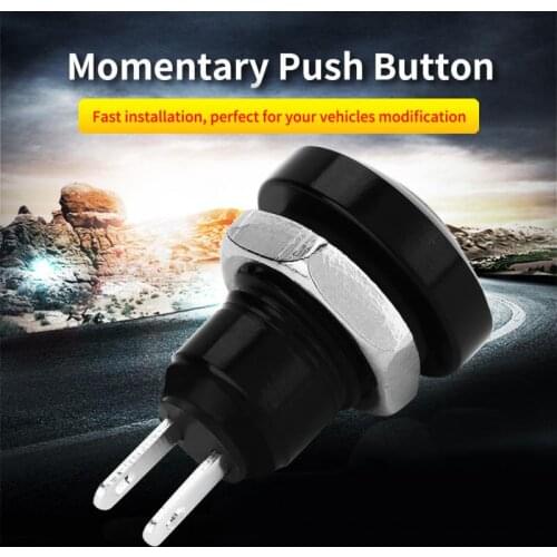 3 Colors 1A 24V 8mm Mini IP 65 Waterproof Shock-proof Car Momentary Push Button Power Switch Zinc-Aluminium Alloy