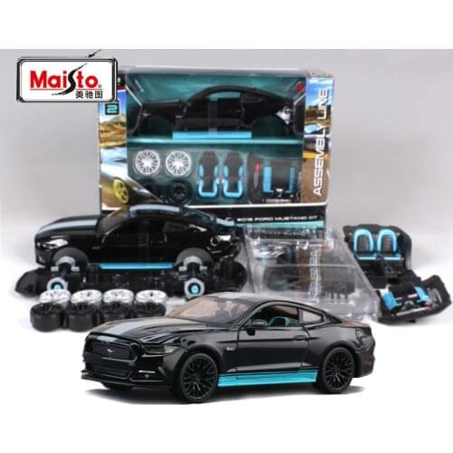 Maisto 1:24 2015 Ford Mustang GT 5.0 M4 GTS Urus SUV Assembly DIY Diecast Model Car Toy Kids Gifts Original Box Free Shipping