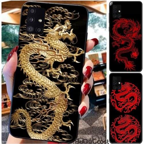 Fashion Animal Red Dragon Painted Phone Case For For Samsung Galaxy A10 A20 A30 A40 A50 70 A10S 20S A2 Core C8 A30S A50S A31