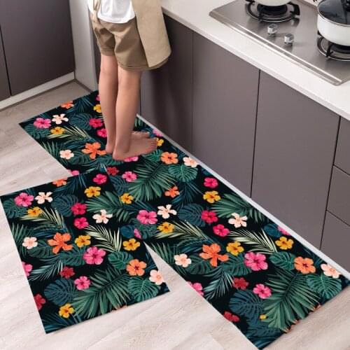 Fashionable Simple Nordic StyleWaterproof Kitchen Floor Mat Household Carpet Long Strip Door Mat Modern Home Decor