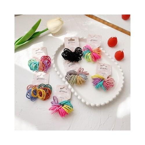 New 30pcs/lot Hair bands Girl Candy Color Elastic Rubber Band Hair band Child Baby Headband Accessories for hair