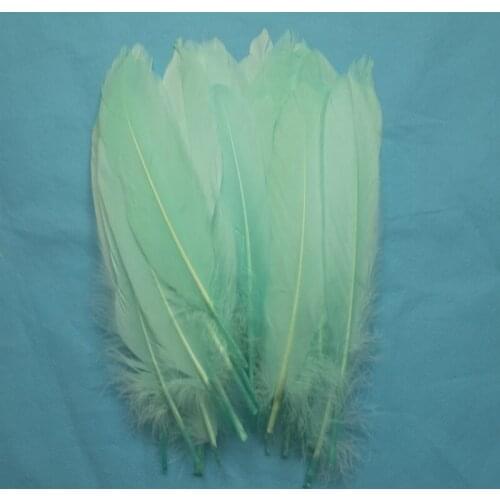 Wholesale Top Quality 100Pcs/lot Beautiful light blue Goose Feather 15-20cm Decorative Feathers For Craft Fashion DIY