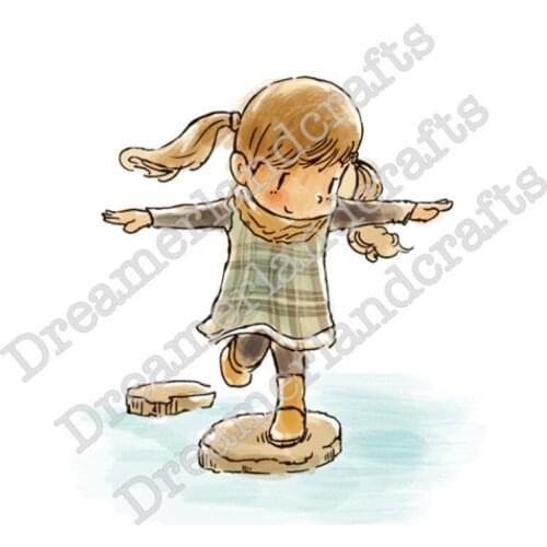 10x8 Girl diving Transparent Clear Stamps Silicone Seals for DIY scrapbooking photo album Card Making