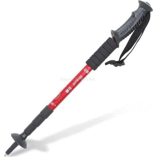 51-110cm Adjustable Alpenstock 4 Sections Ultralight Aluminum Alloy Telescopic Walking Stick Trekking Climbing Hiking Pole Canes