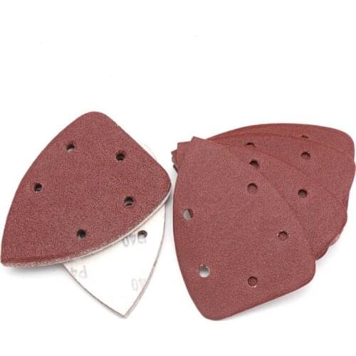Triangle Back Velvet Sandpaper 140*90mm with 5 Holes Triangle Sandpaper Special-shaped Sanding Paper
