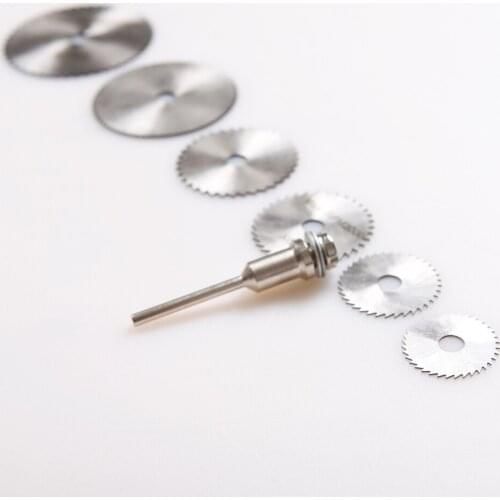 6 Pack Mandrel HSS High Speed Circular Saw Blades Cutting Discs Set for Drill Mandrel Cutoff Cutter Power tools multitool