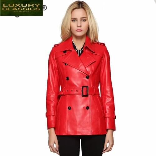 Jacket Montone Genuine Leather Women Short Slim Fit 100% Real Natural Sheepskin Coat Female Vintage Outwear Hiver 17A1572