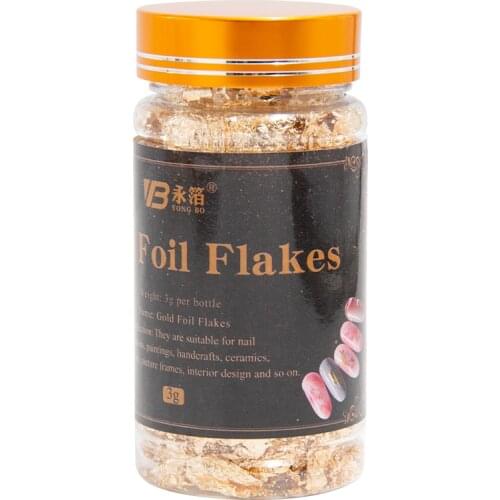 Gold Leaf Flakes for Gliding Arts Crafts Nail Decorations Painting Gold Foil Fragments Craft Paper Pieces gold Flakes potal