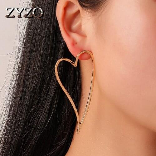 ZYZQ Lovely Heart Shaped Stud Earrings For Girl Romantic Decoration Accessories Birthday Gift For Girlfriend Wholesale Lots&Bulk