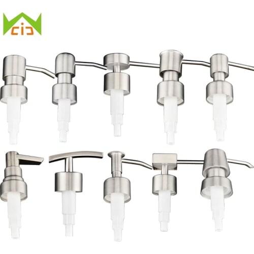 1pc Bathroom Liquid Lotion Dispenser Head Replacement Stainless Steel Soap Shampoo Shower Gel Pump Jar Tube Bathroom Tool