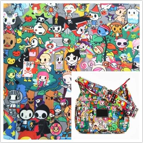 145cm Width Cartoon Poker Knight Printed Canvas Fabric For Cushion Cover/Diy Handbag/Slipcover DIY Sewing