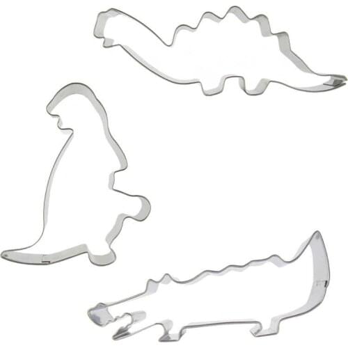 Sword dragon, Tyrannosaurus Rex, Crocodile shaped 3 piece biscuit cutting molds,cake decorating soft candy tools