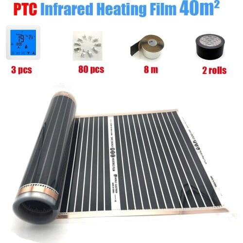 PTC Hot Film Heating Far Infrared Carbon Fber Bathstore Underfloor Heating Setup Heating Panels 40 sq.m
