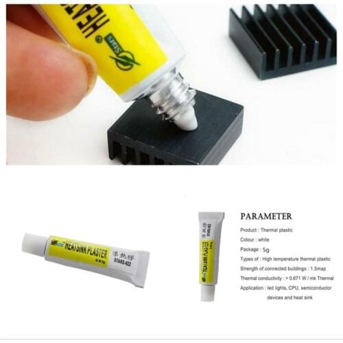 5g/1pc Heatsink Thermal Grease Paste For Thermal Pads Viscous Adhesive Glue Conductive Heatsink Plaster Viscous Compound Glue Qu