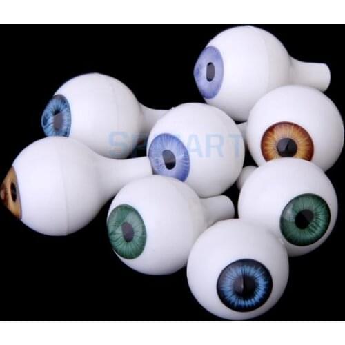 8 PCs Round Acrylic Doll Eyes Eyeballs Halloween Props Accessories 12mm