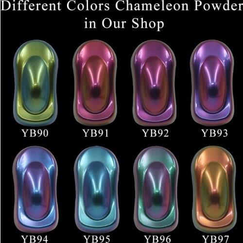 8 Packs Chameleon Pigment Powder Coating Acrylic Paint Dye for Cars Automotive Craft Nail