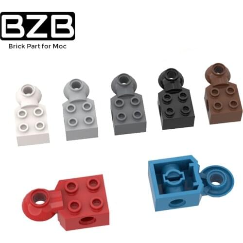 BZB MOC 48170 2x2 With Movable Joint Connection Brick GDS-1089-072 Building Block Brick Parts Kids DIY Technical Toys Gifts