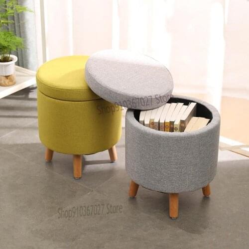 Household Low Stool Fabric Sofa Stool Simple Creative Storage Storage Stool Adult Shoe Changing Stool