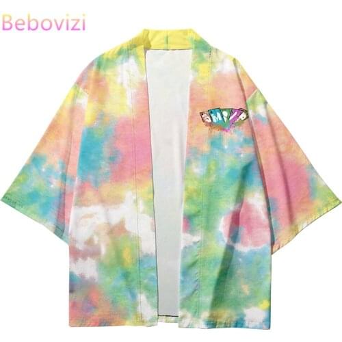 Plus Size XXS-6XL Fashion Color Summer Loose Japanese Streetwear Cardigan Women Men Harajuku Haori Kimono Top Yukata Clothes