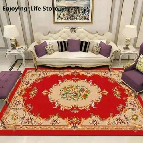 Retro Living Room Bedroom Carpet Tatami Mat Fashion Home Sofa Coffee Table Floor Mat Carpet Childrens Non-slip Mat Area Carpet