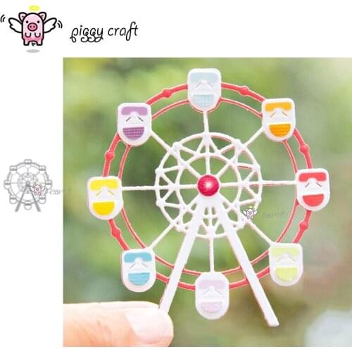 Piggy Craft metal cutting dies cut die mold Ferris wheel decoration Scrapbook paper craft knife mould blade punch stencils dies