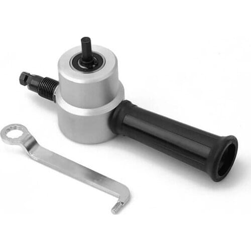 Metal Nibbler Cutter Double Head Sheet Hole Saw Cutter Drill Attachment Plate Open Hole Drill for Cutting Iron Steel